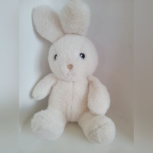 spark create imagine plush bunny rabbit rattle cream color Stuffed Lovey Toy